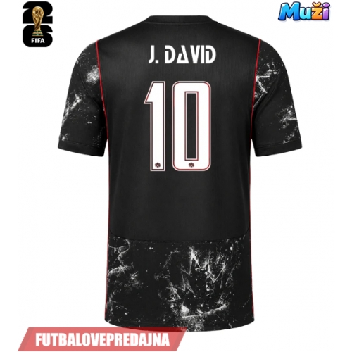Lacne Muži Futbalové dres Kanada Jonathan David #10 MS 2026 Krátky Rukáv - Preč